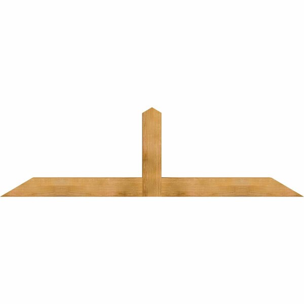 Ekena Millwork Portland Rough Sawn Timber Gable Bracket, Western Red Cedar, 96"W x 28"H x 6"D x 6"F, 7/12 Pitch GBW096X28X0606POR00RWR - main